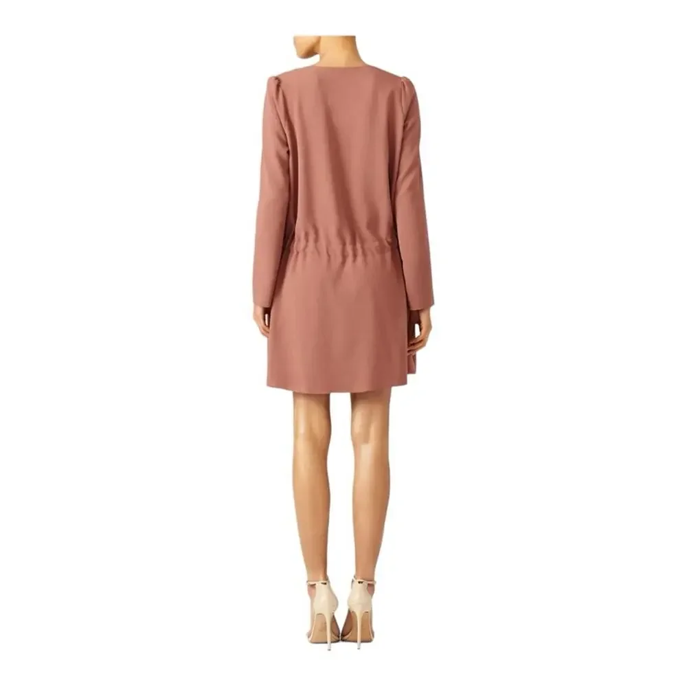 See by Chloe Dusty Pink Bow Tie Shift Mini Dress Size 36 US 4